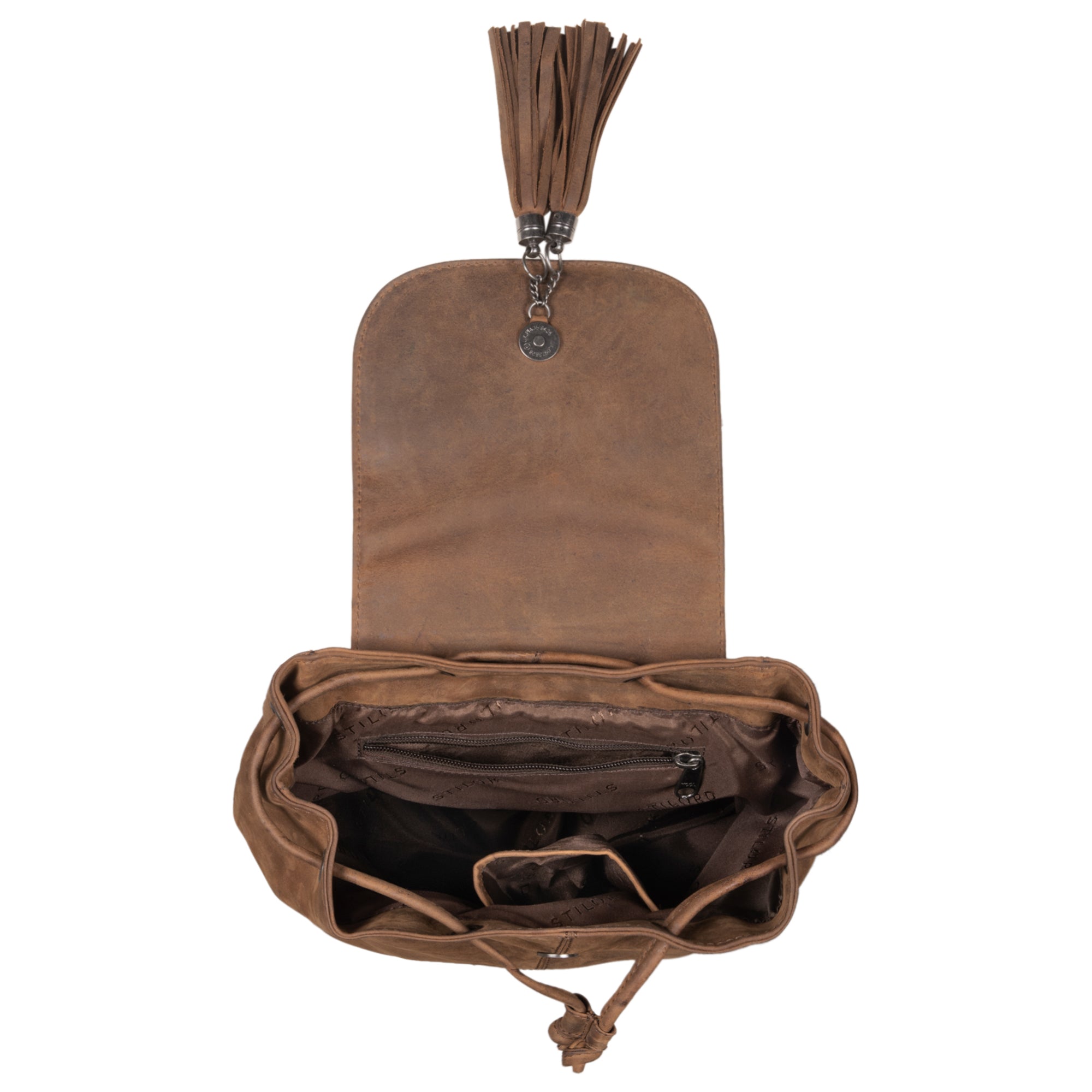 Großer fahrrad rucksack echtes leder braun