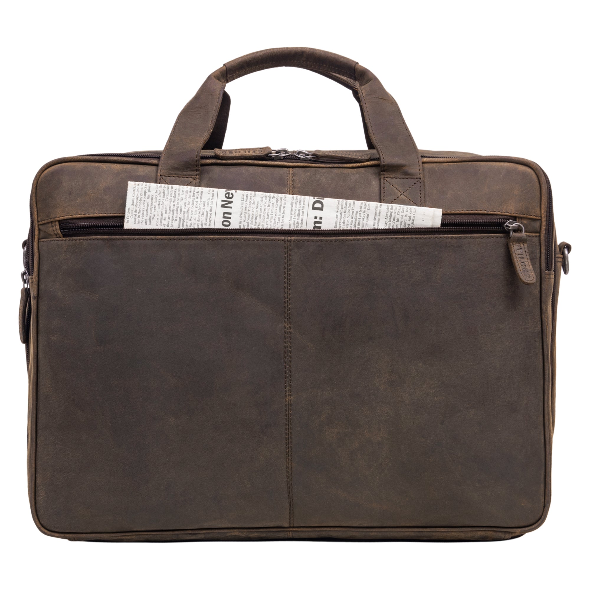 Damentasche XXL Lehrer Leder braun