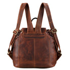 Damen Leder Rucksack braun