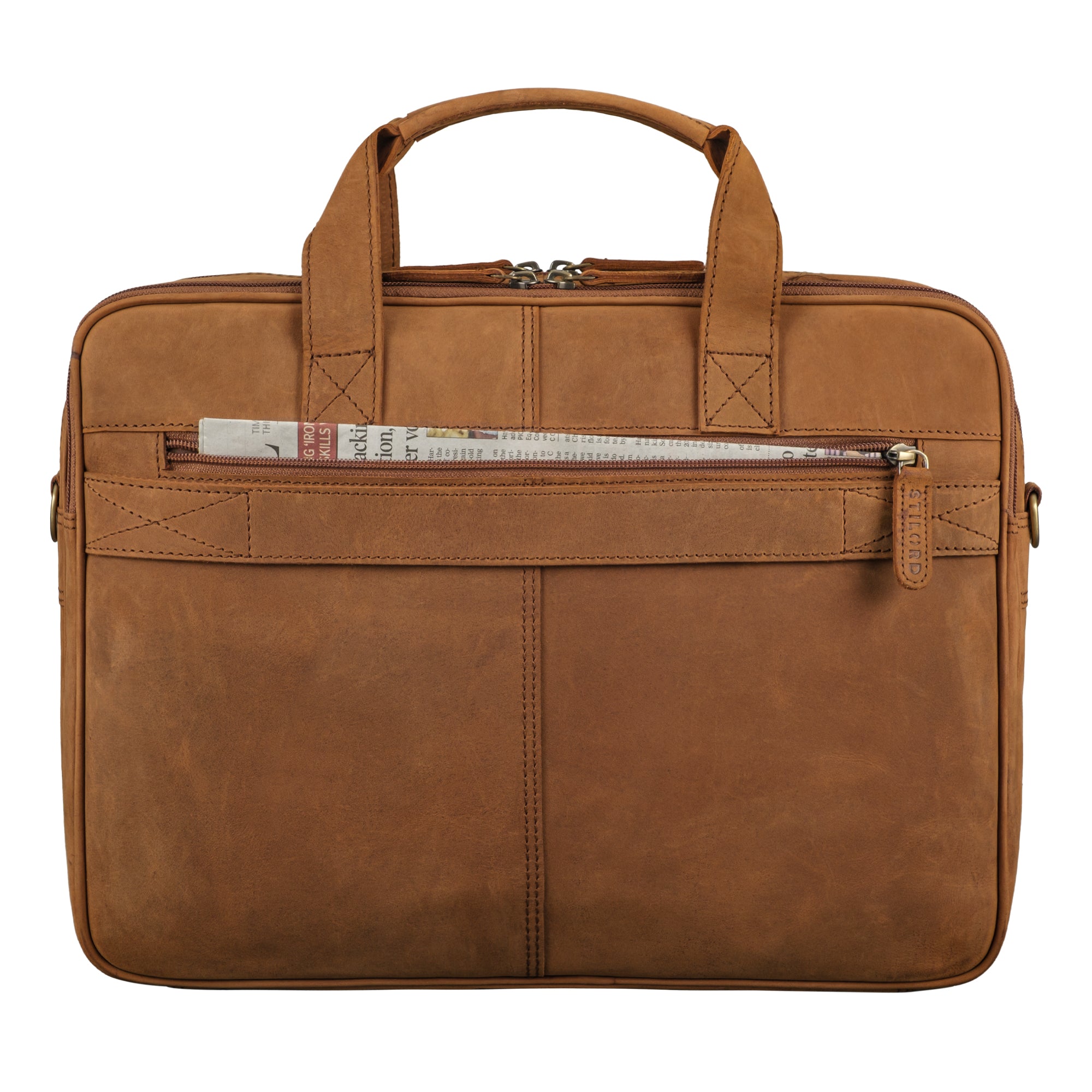 Ledertasche für Arbeit und Reisen als Handgepäck