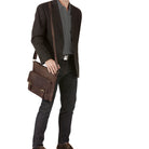 Kleine Vintage Ledertasche DIN A5