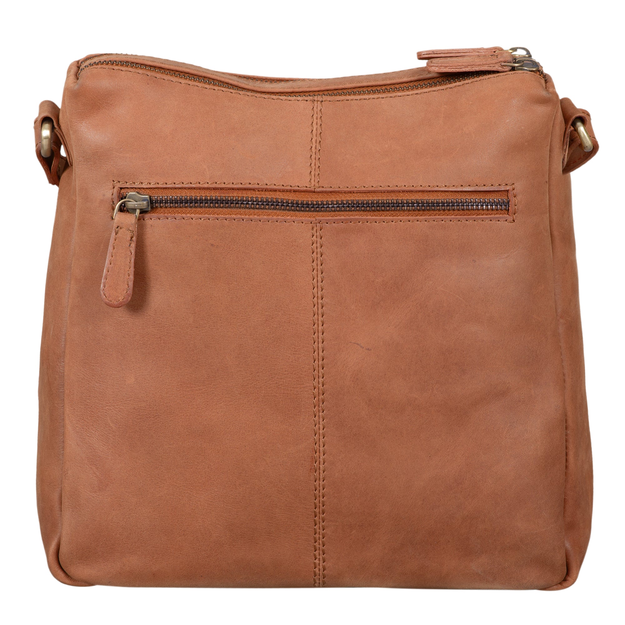 Vintage Abendtasche Büffelleder braun
