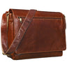 B-Stock "Phil" lederen tas mannen schoudertas laptop leer
