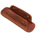Ledertasche Polster Schultergurt cognac braun