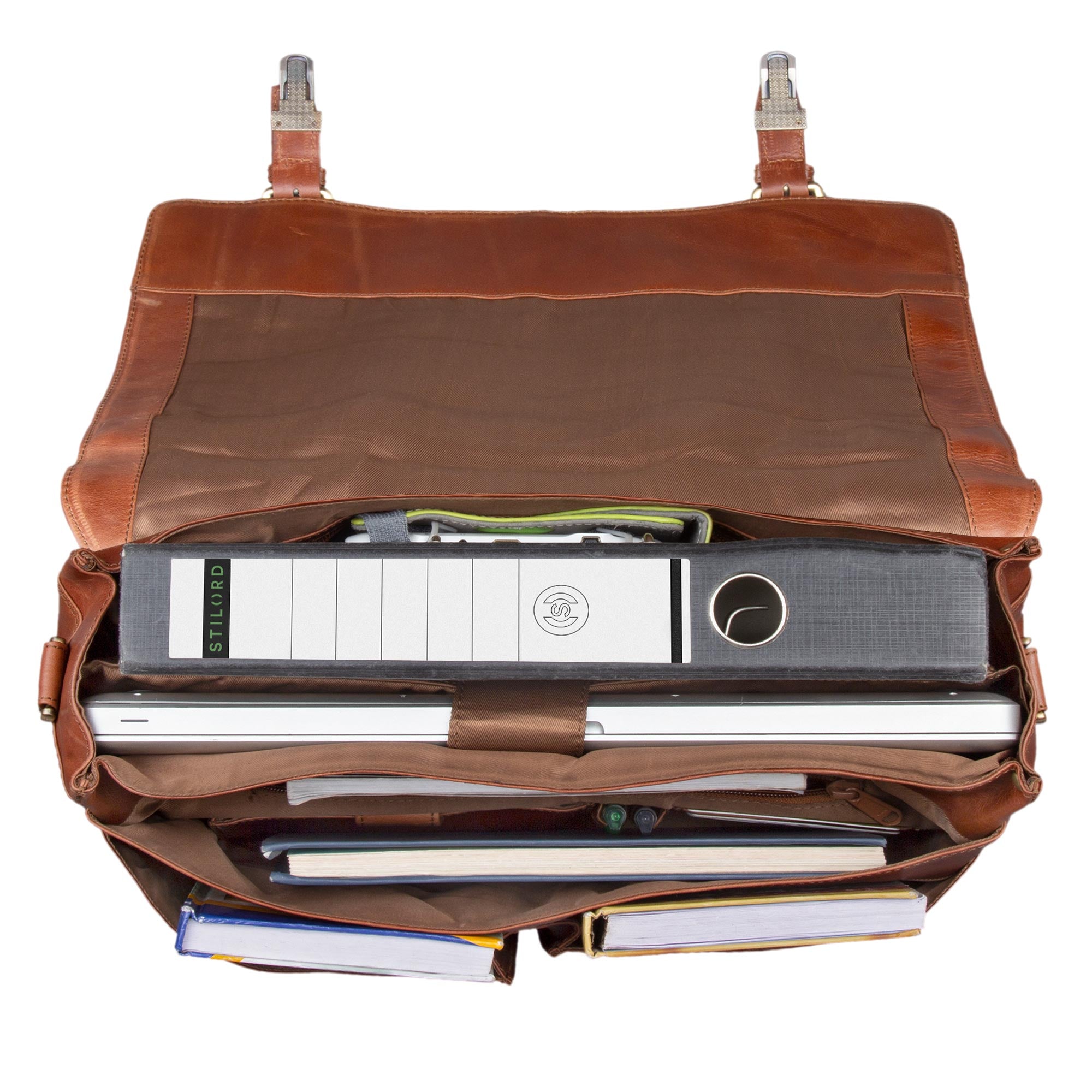 Laptoptasche 15.6 Zoll Notebook Leder braun
