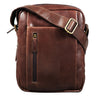 "Irving" Vintage Schoudertas Mannen Leder