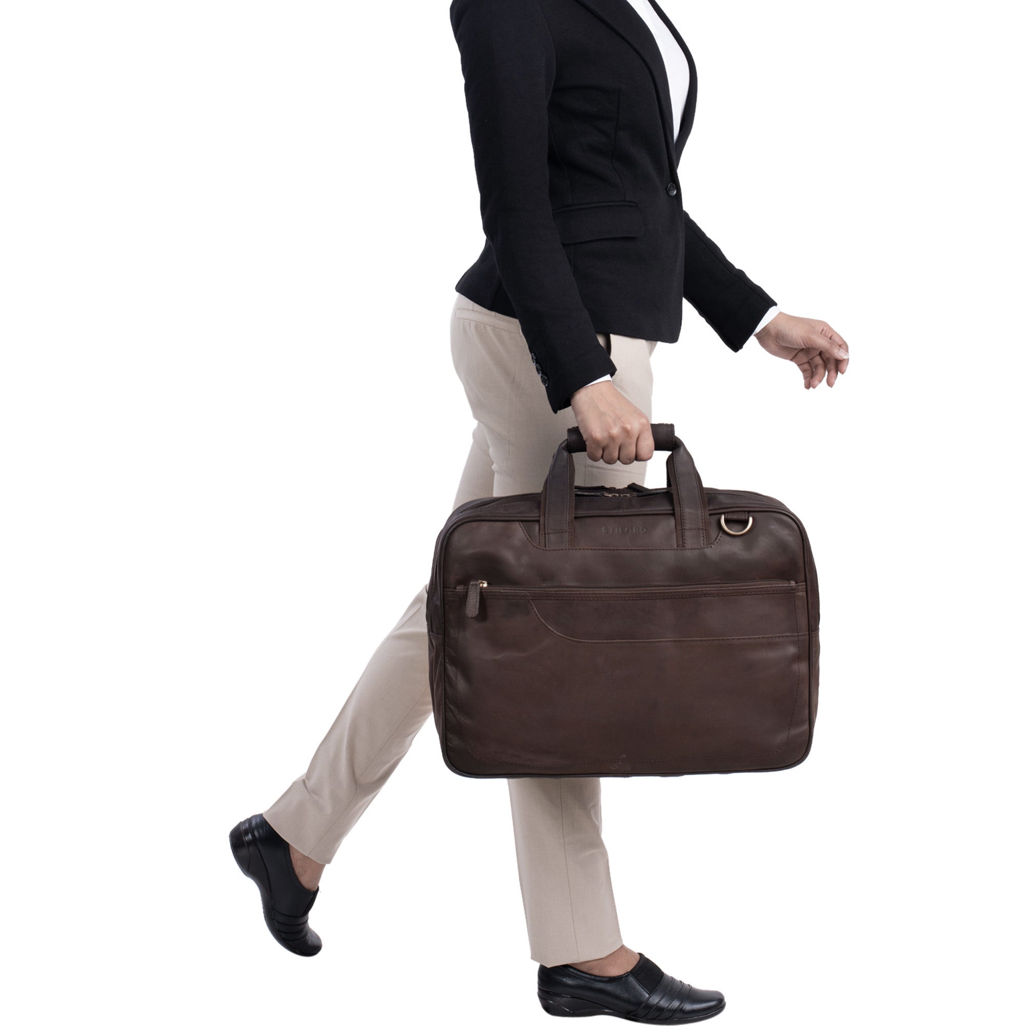 Lehrertasche Damen Leder groß