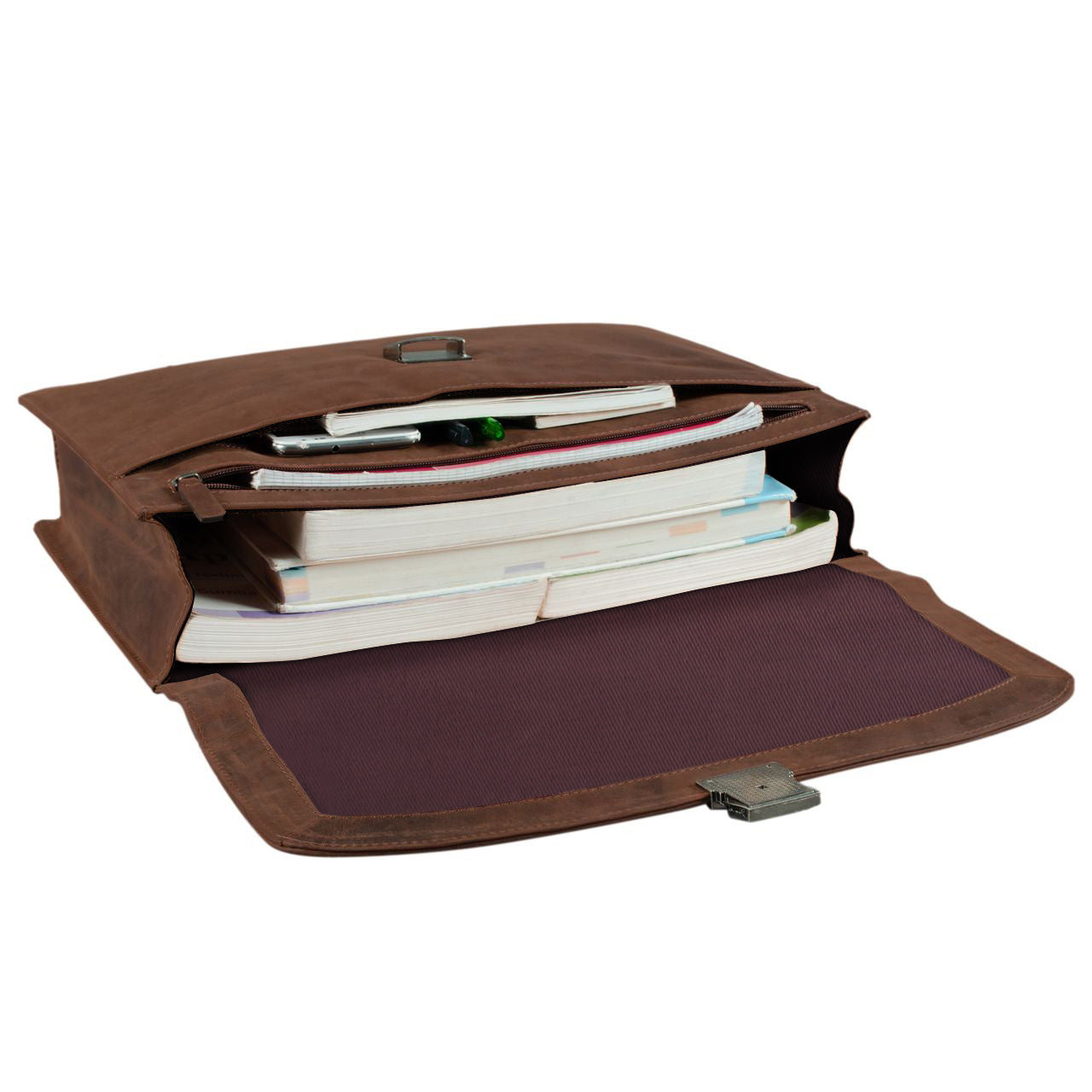 Vintage Ledertasche 15.6 Zoll Laptop-Fach