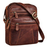 "Omar" Kleine Leren Schoudertas voor Heren Tablet Tas tot 8,4 Inch