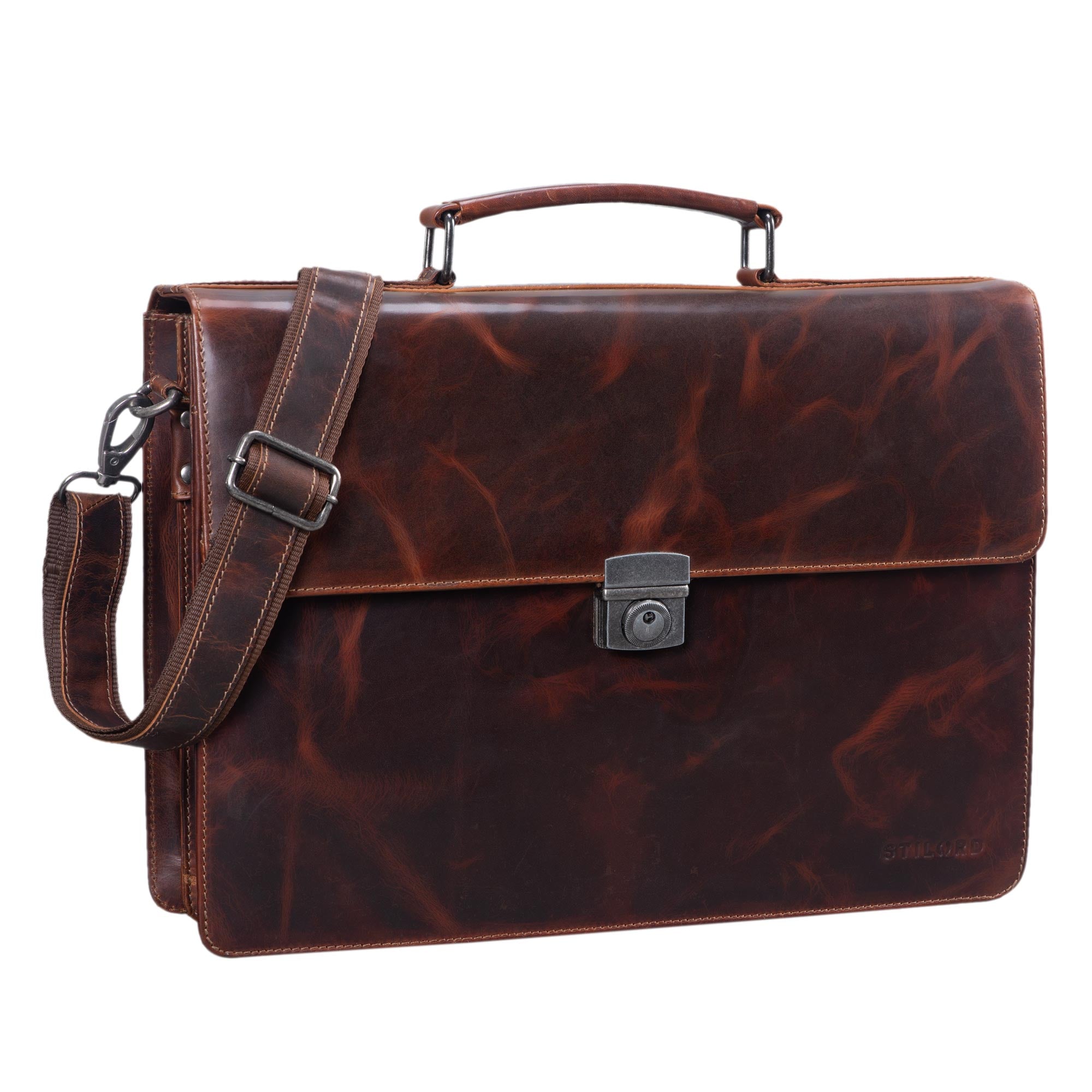 Vintage Schultertasche Echtleder