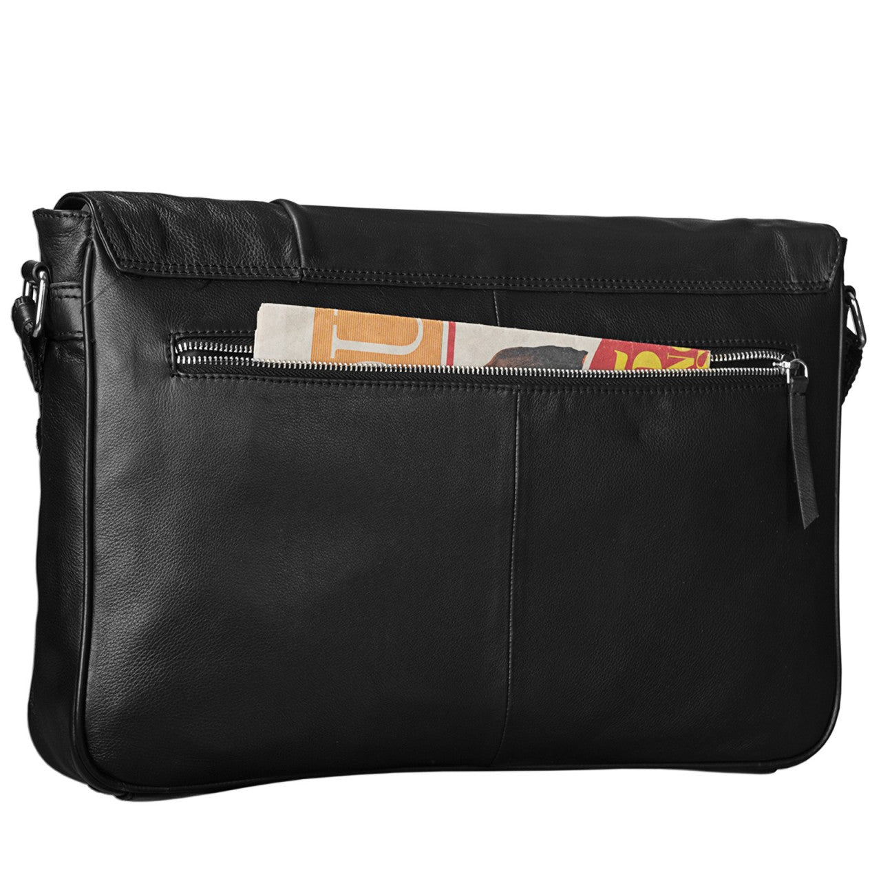Kuriertasche Leder Schwarz