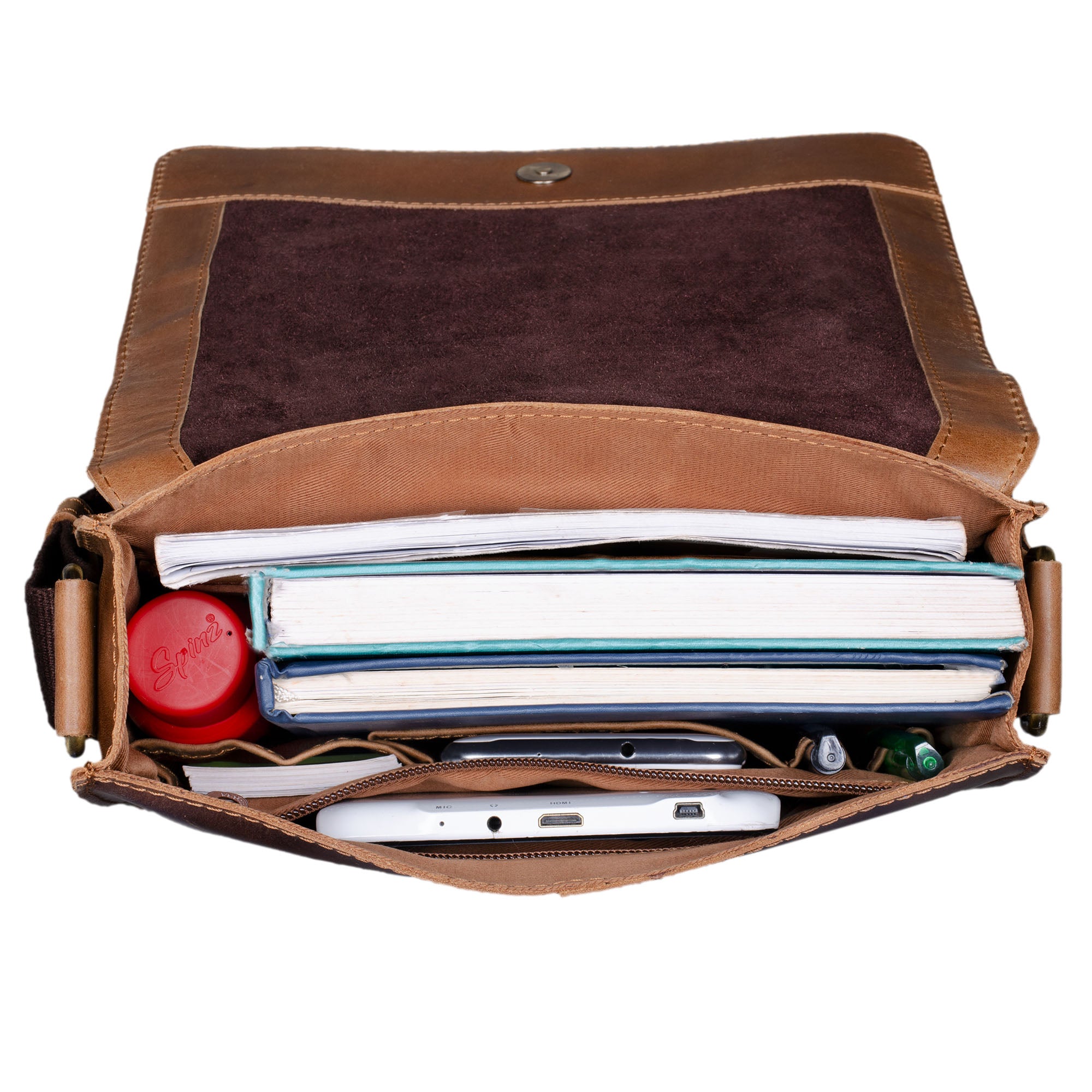 Leder Messenger Bag Männer braun