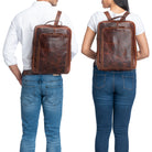 Damen Herren Businessrucksack Leder