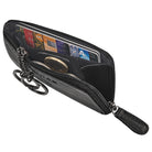 leder schlüsselmäppchen rfid schwarz