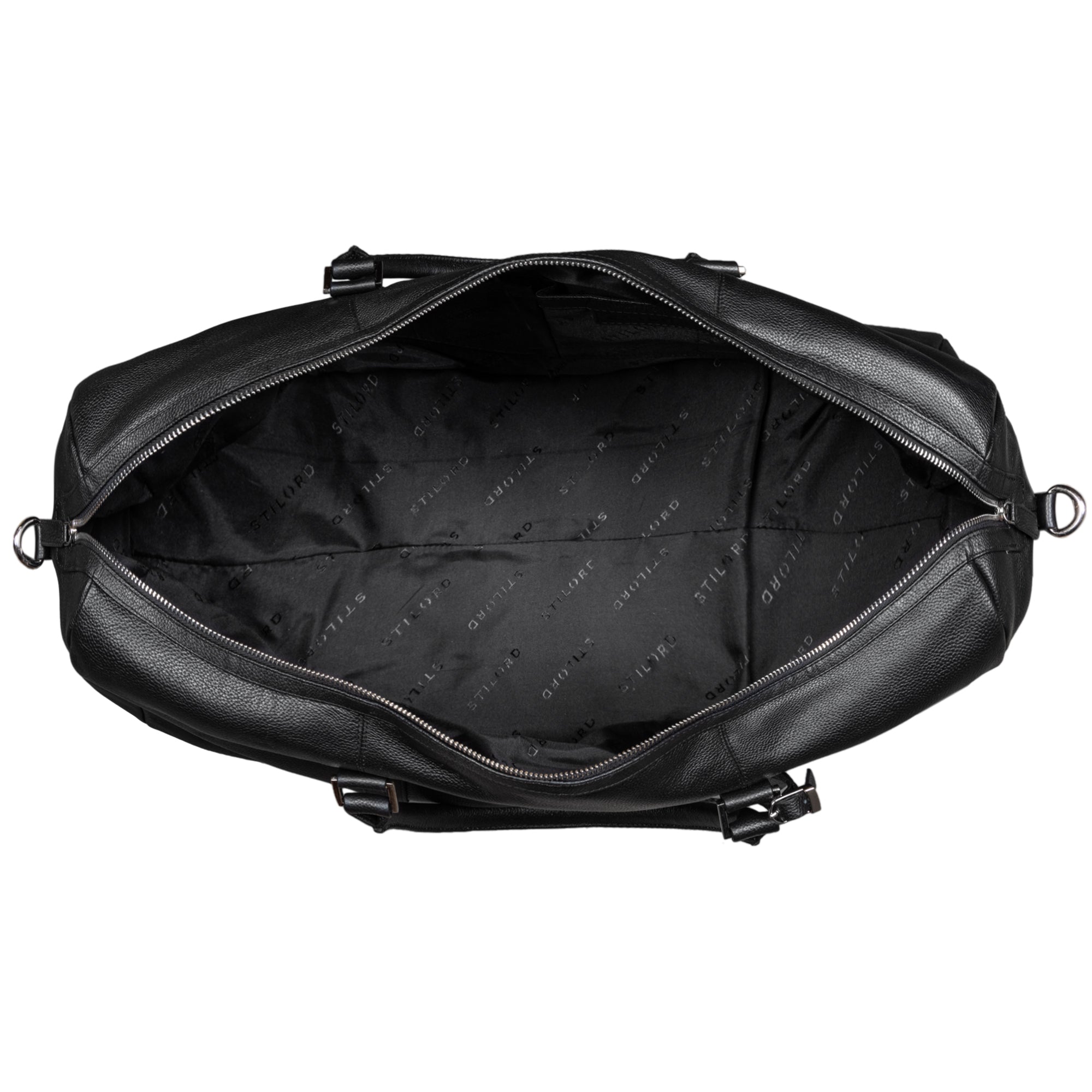 Leder Reisetasche schwarz