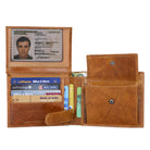 Leder Portemonnaie cognac - antik