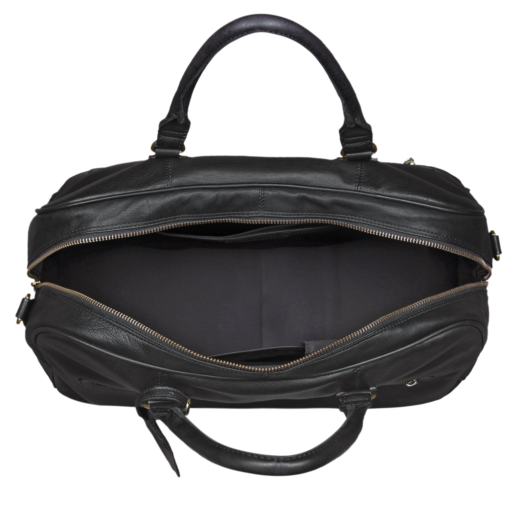 Vintage Handgepäck Ledertasche schwarz