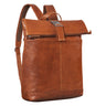 "Hudson" Roll Top Rugzak Leer