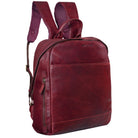 Roter Leder Rucksack Vintage groß