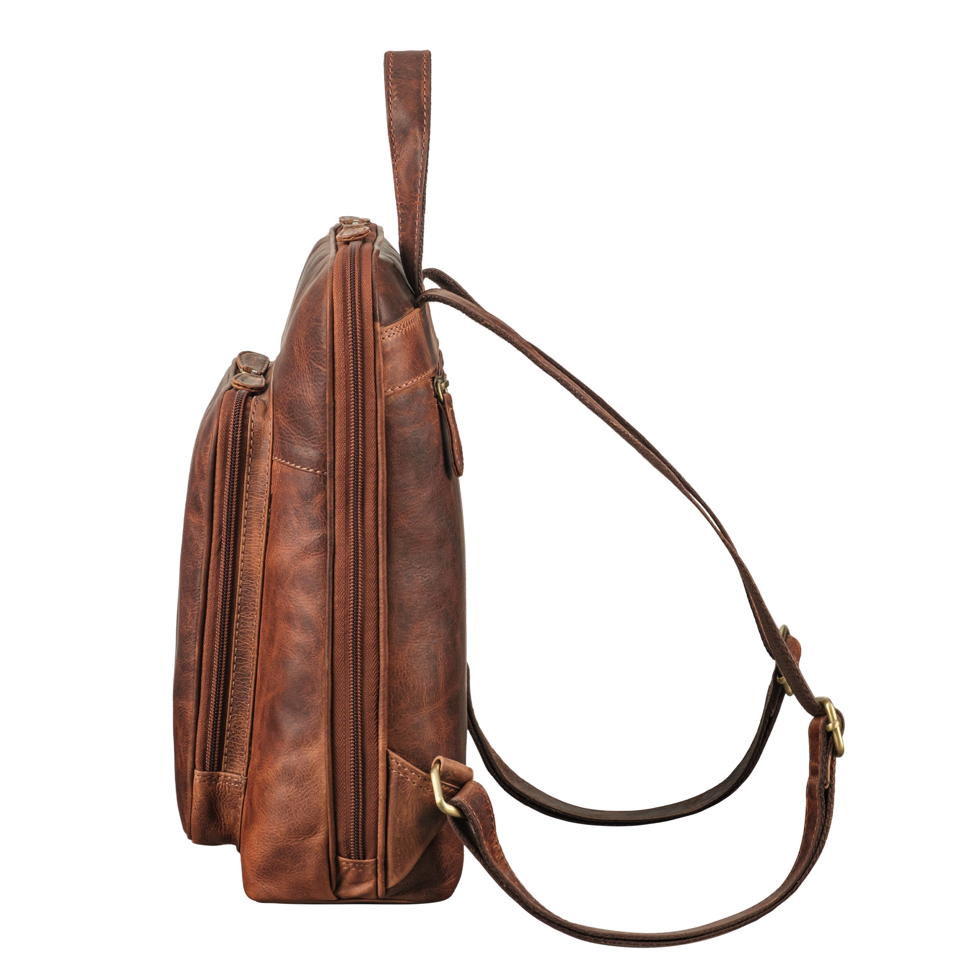 Tagesrucksack Leder cognac