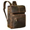 "Sangro" Vintage Leren Herenrugzak Laptoprugzak 15,6-16 Inch Met 2 Laptopvakken
