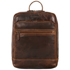 Arbeitsrucksack Damen Herren braun Leder