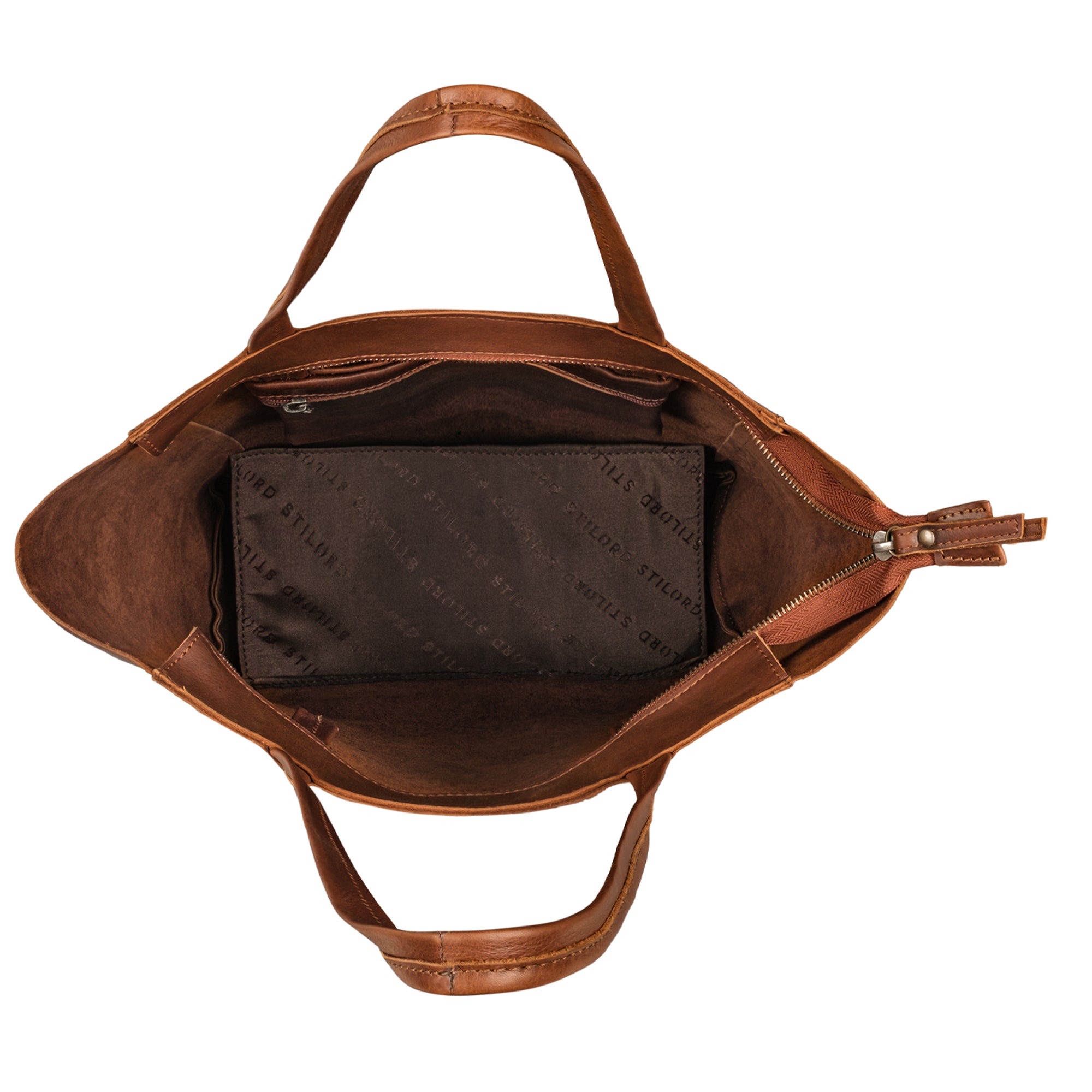 große Schultertasche Damen Leder braun