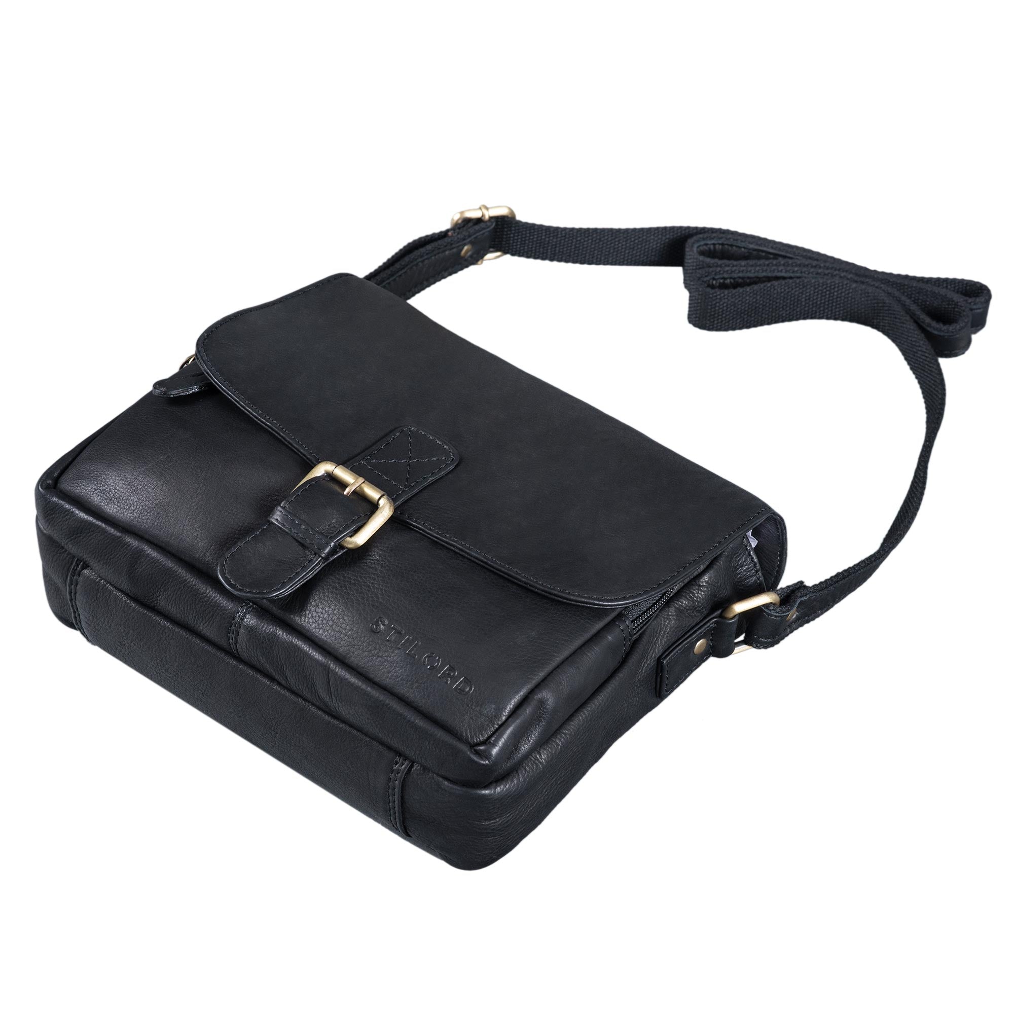 Handtasche für 10.1 Zoll Tablet Leder schwarz