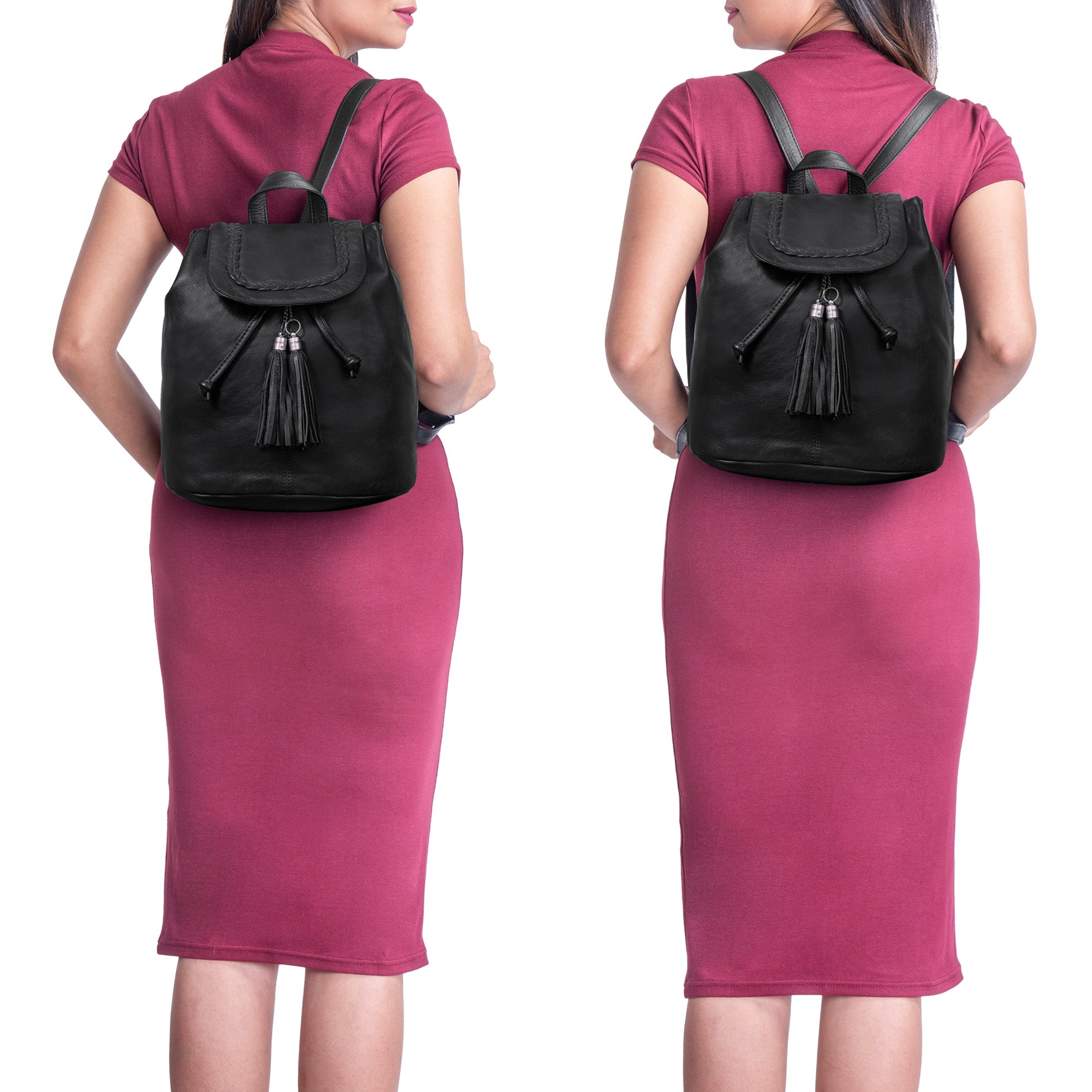 schwarzer Mini Rucksack Damen