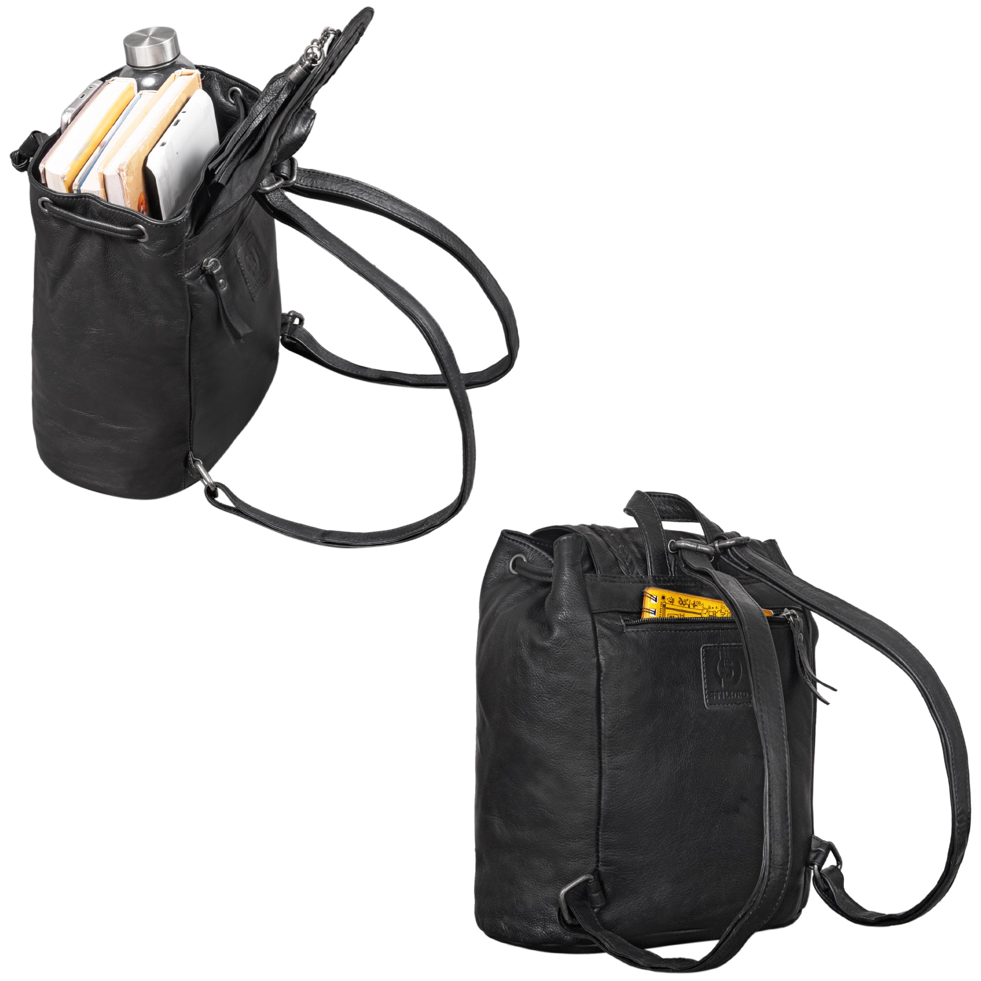 Klassischer leder rucksack für DIN A5 dokumente