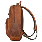 Brauner Studentenrucksack Leder
