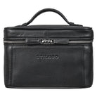 Reise Kulturtasche Leder schwarz