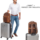 Backpack Travel Bag Leder Braun