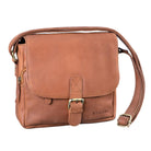 Leder Schultertasche Retro braun
