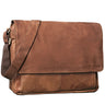 B-Stock "Lonzo" vintage schoudertas echt buffelleer