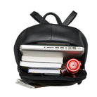 Schwarzer Laptoprucksack 13,3 Zoll Notebook Leder