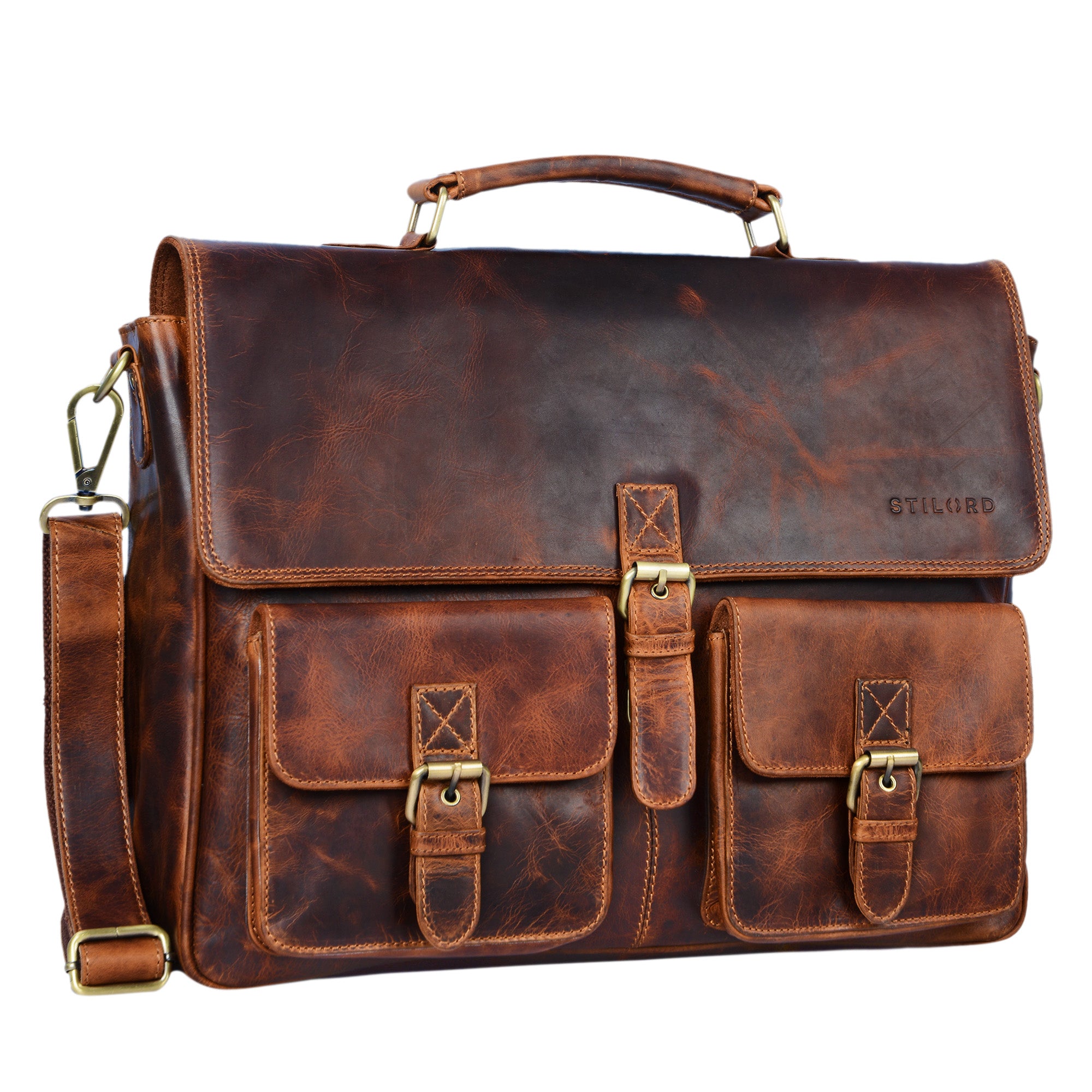 Vintage Aktentasche Leder braun