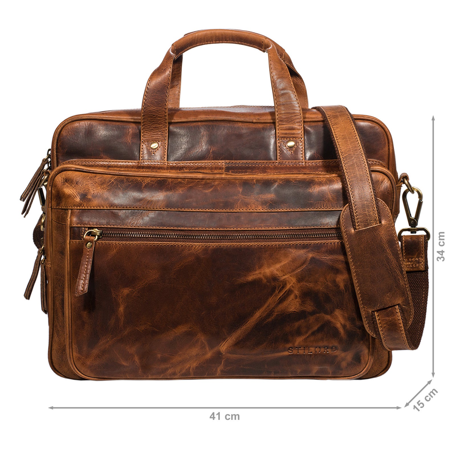 Bürotasche Vintage Leder braun