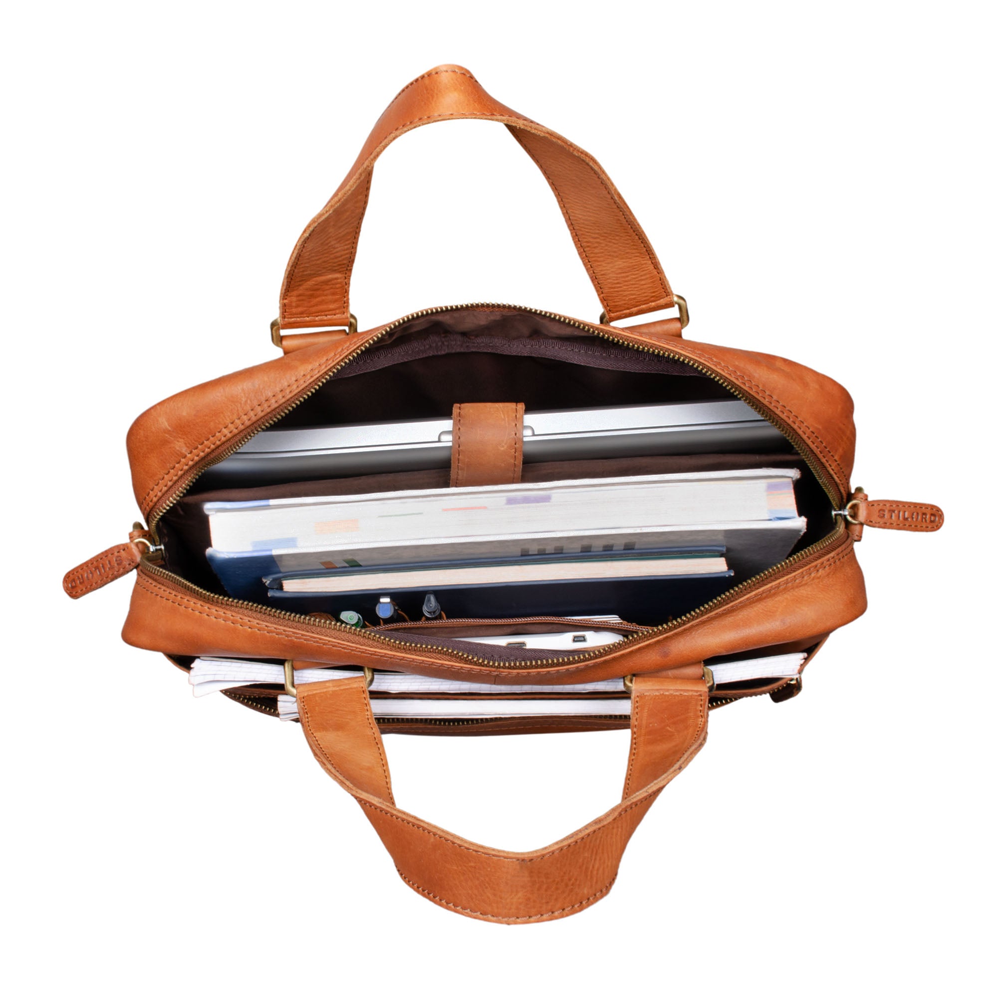 Klassische Leder Aktentasche Herren braun