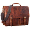 "Clifford" lederen businesstas grote vintage