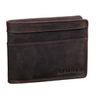 Lederportemonnaie Vintage Herren dunkel-braun