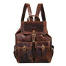 Lederrucksack Frauen Vintage dunkelbraun