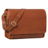 "Tom" Leren Schoudertas Vintage 15 Inch Laptop Voor Werk Studie En Uni