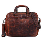 Braune Ledertasche Aktentasche Herren groß