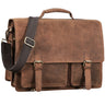 "Clifford" lederen businesstas grote vintage