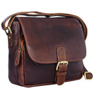 Vintage Umhängetasche Frauen Leder braun