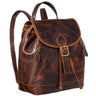 "Allison" Leren Dames Rugzak Klein Vintage Citytas Moderne Rugtas