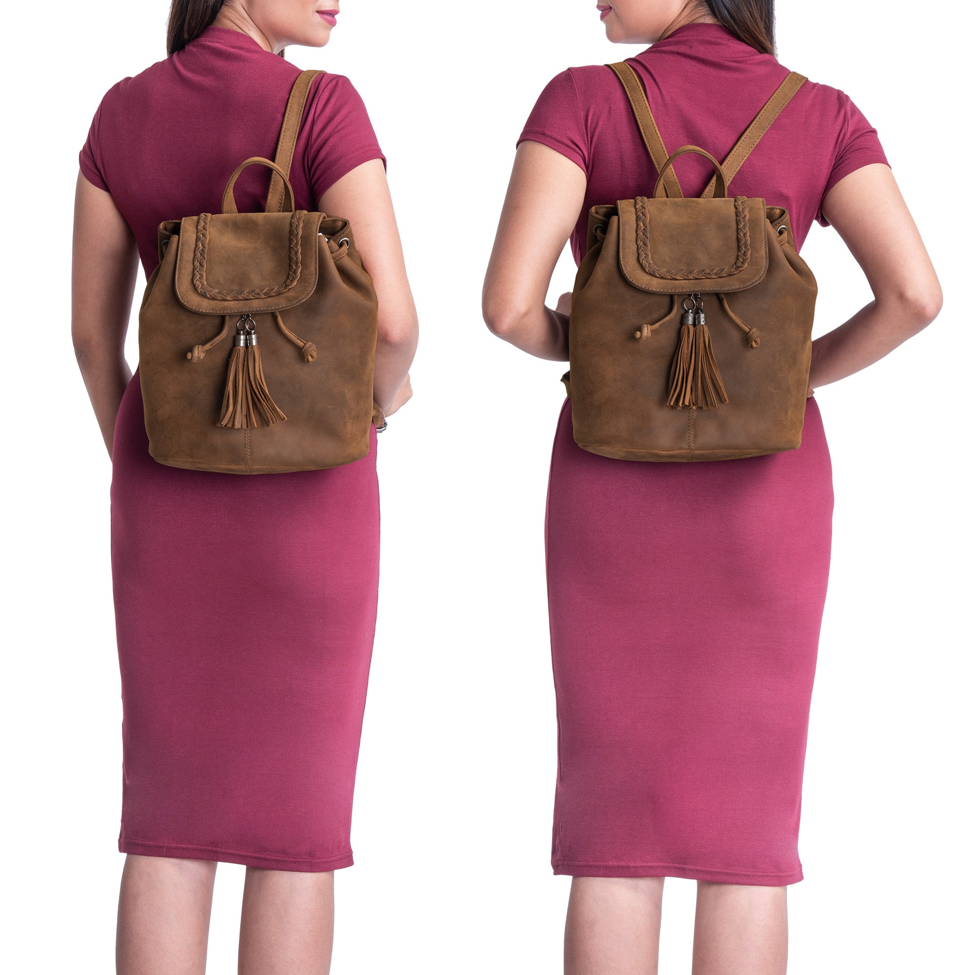 Brauner Businessrucksack Damen