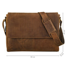 Leder Kuriertasche Braun 