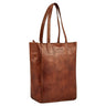 "Estella" Vintage Shopper Tas Dames Leer Grote Schoudertas 16 Inch